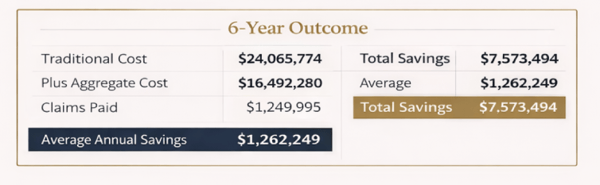 Summary of the hypothetical six-year program outcomes.